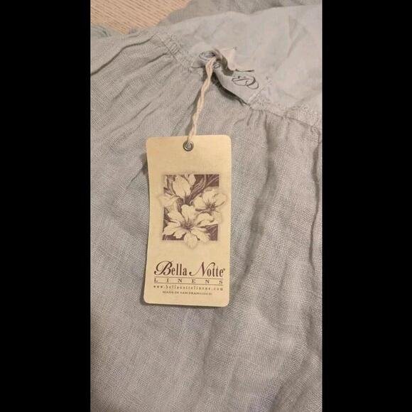 Bella Notte Linen Whisper Crib Skirt In Sterling Silver NWOT - Picture 2 of 7